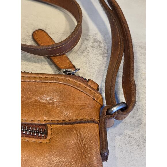 Velenca Holland Women's Woven Leather Crossbody Cognac Brown Purse Bag EUC Boho - Picture 7 of 13